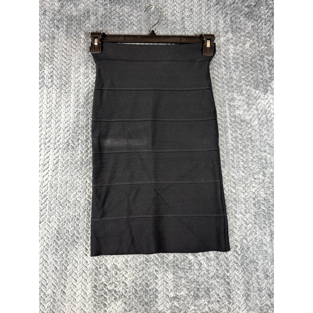 Vintage BCBGMAXAZRIA Skirt Women Small Black Bandage Bodycon Silhouette Cocktail